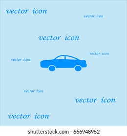 passenger car, an icon