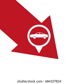 passenger car, an icon