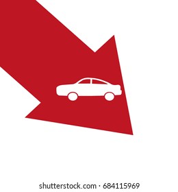passenger car, an icon