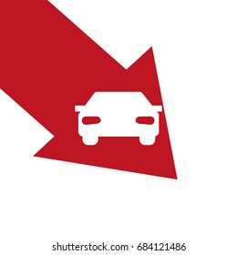 passenger car, an icon