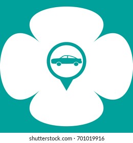 passenger car, an icon