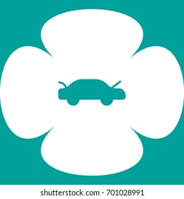 passenger car, an icon
