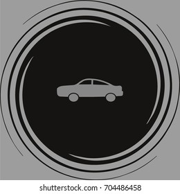 passenger car, an icon