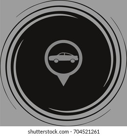passenger car, an icon