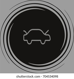 passenger car, an icon