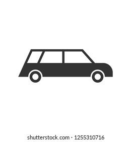 Passenger car. Icon Flat