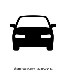 Passenger car icon isolated on white background. Car flat icon. Vector Illustration