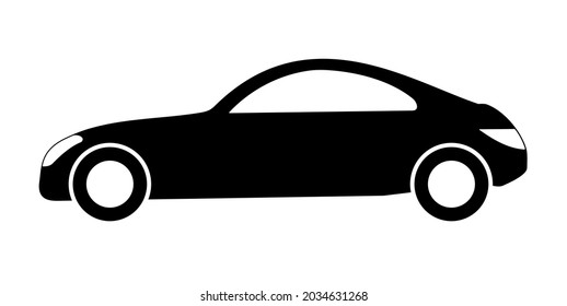 passenger car icon on white background