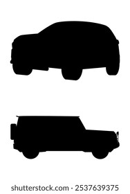 Passenger car. An off-road vehicle. Illustration.