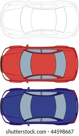 passenger car overhand view