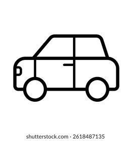 passenger car – simple vector icon