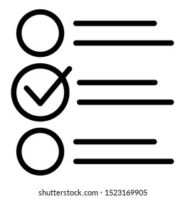 Passenger checklist icon. Outline passenger checklist vector icon for web design isolated on white background