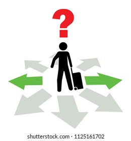 passenger confused, where to go, left or right 