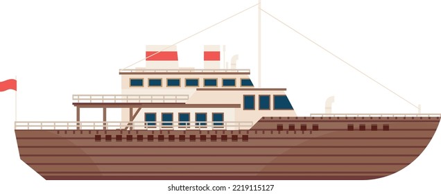 Passenger cruise ship icon. Marine travel boat