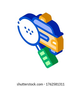 Passenger Destination Online Taxi Icon Vector isometric sign. color isolated symbol illustration