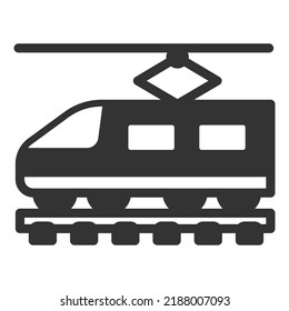 Passenger electric train - background, white, web, illustration, symbol, sign, icon, glyph