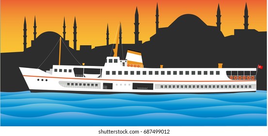 Fahrgastfährschiff in Istanbul 