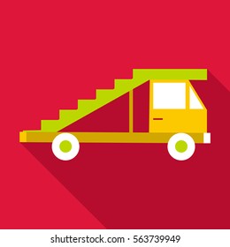 Passenger gangway icon. Flat illustration of passenger gangway vector icon for web