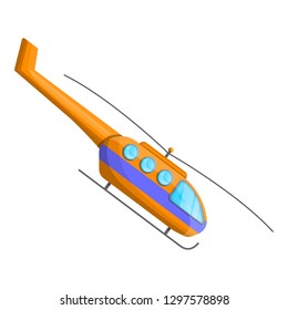 Passenger helicopter icon. Cartoon of passenger helicopter vector icon for web design isolated on white background