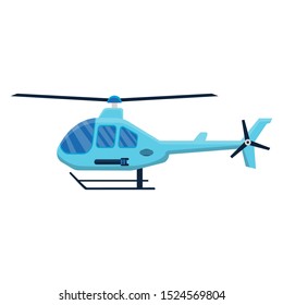 Passenger helicopter icon isolated on white background, air transport, aviation, vector illustration