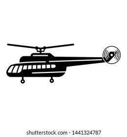 Passenger helicopter icon. Simple illustration of passenger helicopter vector icon for web design isolated on white background