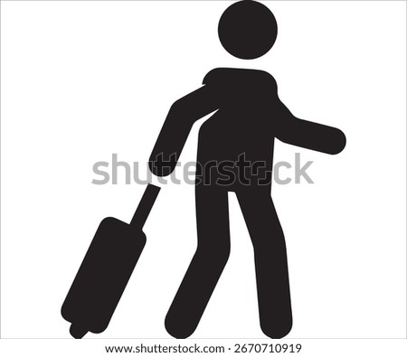 passenger icon Black And White jpeg And png illustration
