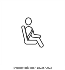 Passenger icon on white background