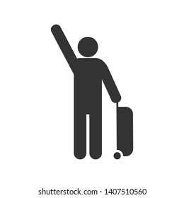 Passenger Icon Person On Trip Vacation Stock Vector (Royalty Free ...