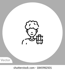 Passenger icon sign vector,Symbol, logo illustration for web and mobile