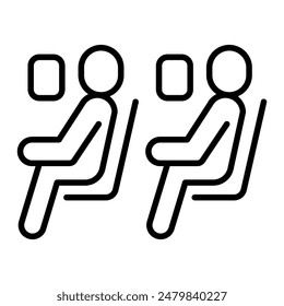 Passagier-Symbol in dünner Linie Stil Vektorillustration Grafikdesign