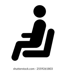 Passenger icon,sitting person icon, vector  illustration