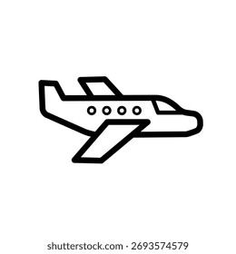 Aeronave a jato de passageiros - ícone vetorial