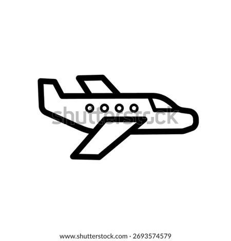 Passenger jet aircraft - vector icon