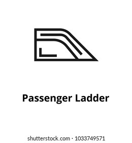 Passenger ladder Line Icon