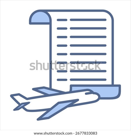 Passenger Manifest Blue Icon Vector Illustration