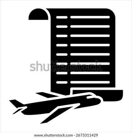 Passenger Manifest Glyph Icon Vector Illustration