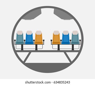 Passenger Narrow Body Airplane Cross Section