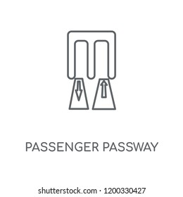 Passenger Passway linear icon. Passenger Passway concept stroke symbol design. Thin graphic elements vector illustration, outline pattern on a white background, eps 10.