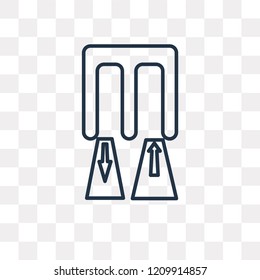 Passenger Passway vector outline icon isolated on transparent background, high quality linear Passenger Passway transparency concept can be used web and mobile