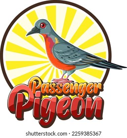 Passenger pigeon extinction bird illustration