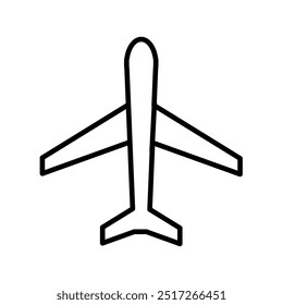  passenger plane, airplane, flight, travel - simple vector icon