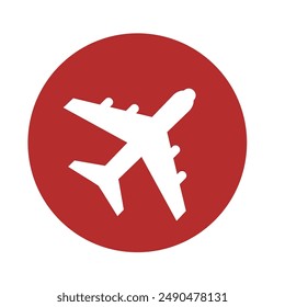 passenger plane, airplane  - vector icon