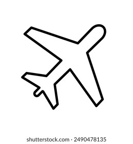 passenger plane, airplane  - vector icon