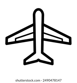 avión de pasajeros, avión - icono de Vector
