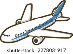 Passenger plane. Airplane. Vector illustration.