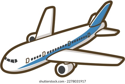 Avión de pasajeros. Avión. Ilustración vectorial.