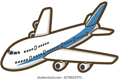 Passenger plane. Airplane. Vector illustration.