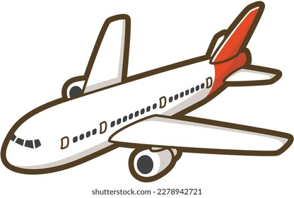Passenger plane. Airplane. Vector illustration.