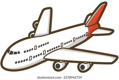Avión de pasajeros. Avión. Ilustración vectorial.