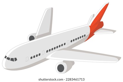 Passenger plane. Airplane. Vector illustration.